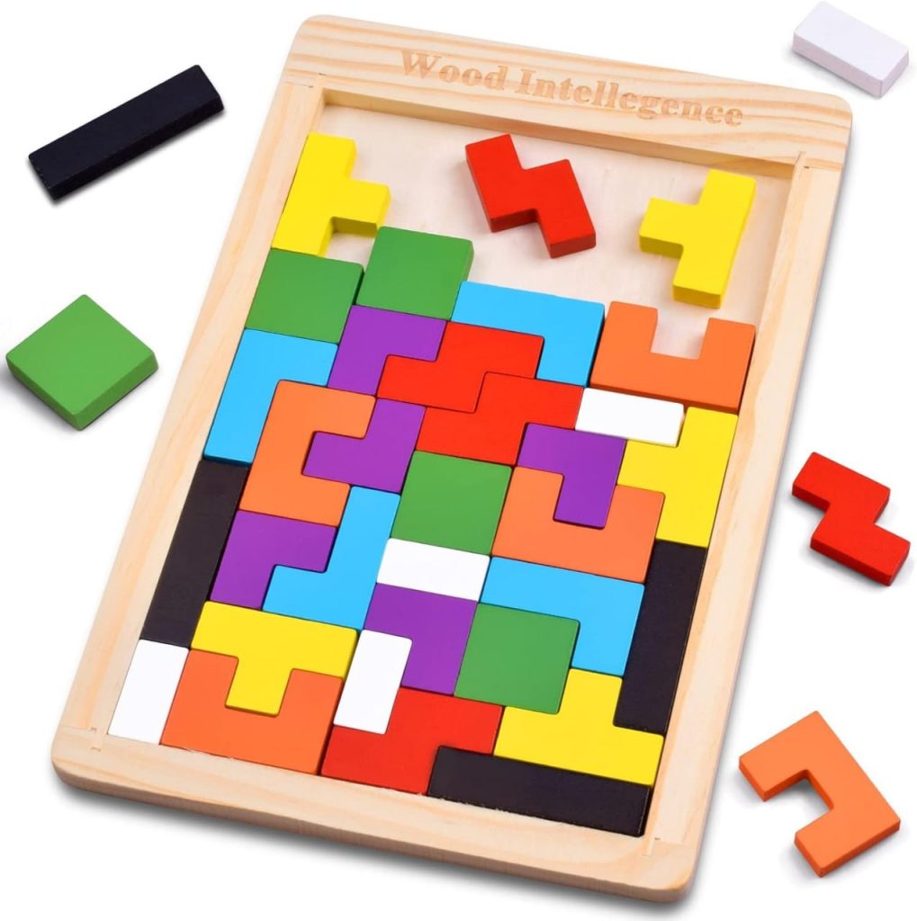 SHINETOY ® 40 wooden Russian blocks children’s puzzle