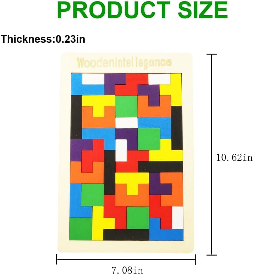 SHINETOY ® 40 wooden Russian blocks children’s puzzle